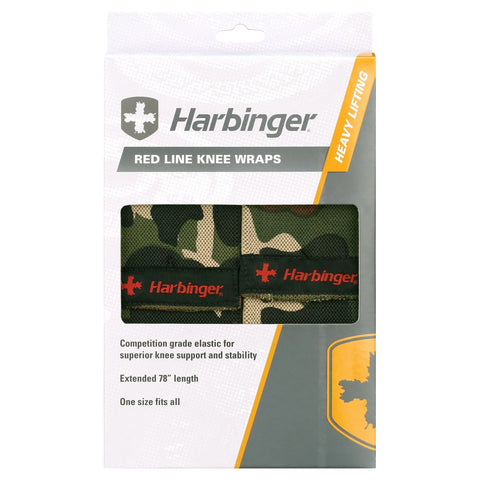 Harbinger Red Line Knee Wraps Unisex Camo 78"