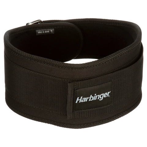 Harbinger Black 5" Foam Core Nylon Weightlifting Belt, Men's Large